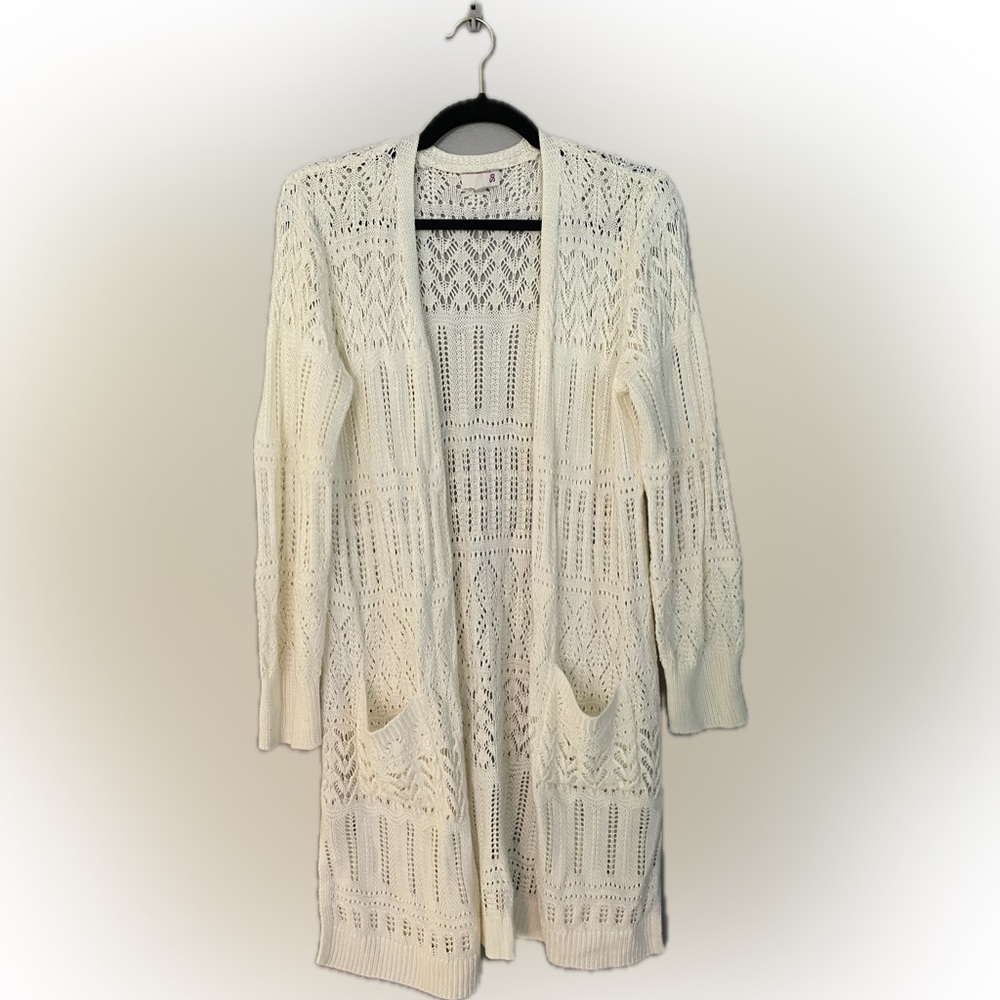 SO Long Hollow Knit Cardigan